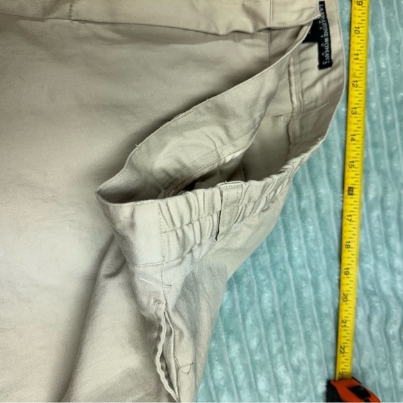 Larry Levine Woman Light tan khaki cotton Capris Capri pants size 24W - Picture 4 of 11